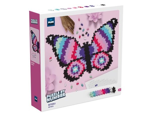 Plus-Plus PUZZLE BY NUMBER MOTYL - 800 ELEMENTÓW