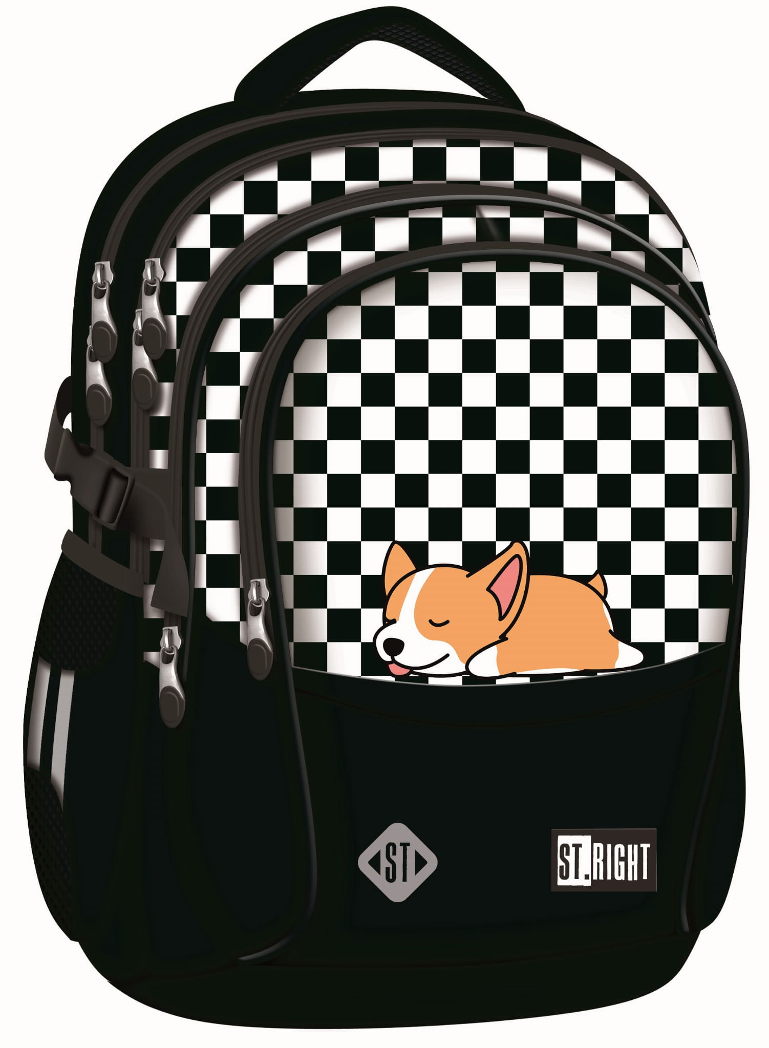 PLECAK 4-KOMOROWY STRIGHT BP-01 SLEEPY CORGI mkmo