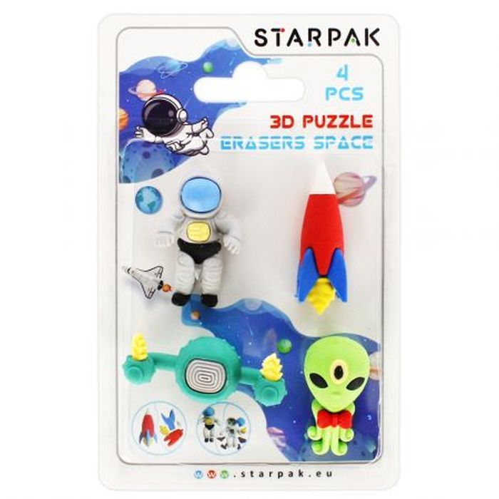 Gumka do mazania 3D puzzle Space op. 4 szt. Starpak