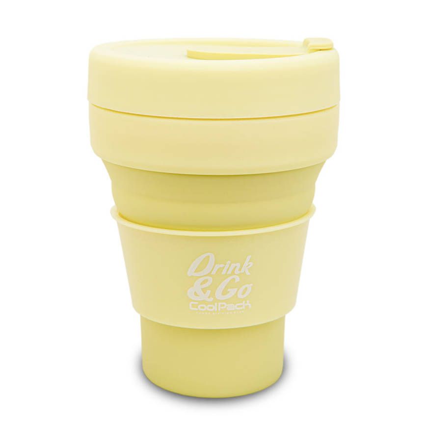 COOLPACK - KUBEK SILIKONOWY - 355 ml - PASTEL / POWDER YELLOW