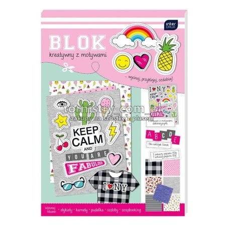 BLOK KREATYWNY A4 Z NAKLEJKAMI HIPSTER