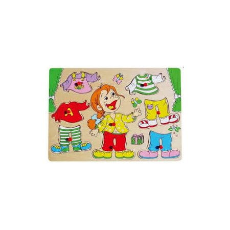 PUZZLE DREWNIANE UBIERANIE DZIWCZYNKI