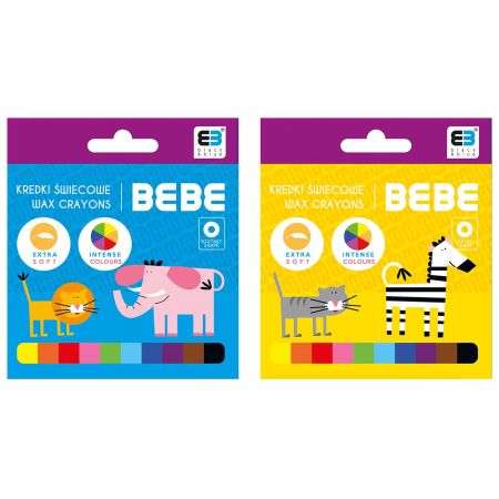 KREDKI ŚWIECOWE BEBE KIDS 10 KOLORÓW