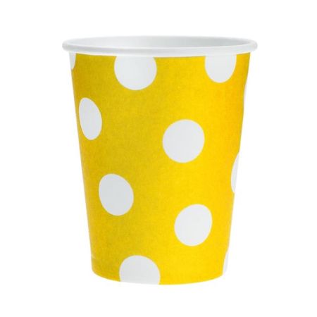 KUBECZKI GROSZKI ŻÓŁTE 270 ML 6SZTUK @