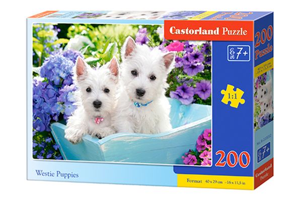 Castorland Puzzle 200 B-222032 Westie Puppies @