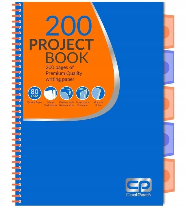 CoolPack Project Book A4 Neon Niebieski 80g