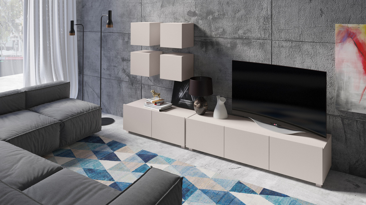 Szafka RTV 100 cm do salonu kaszmir MODERN