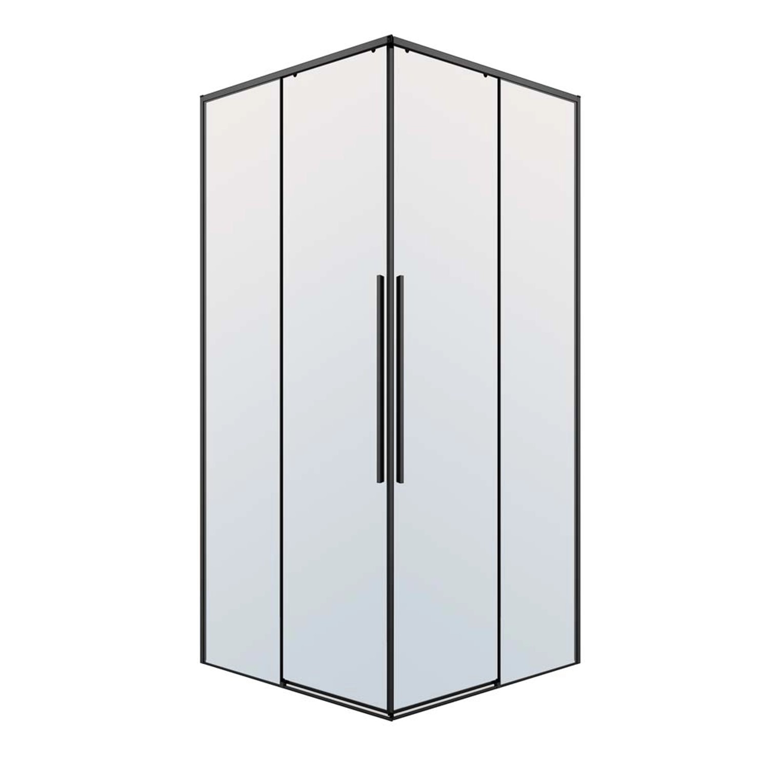 KABI Kabina Viva black kwadratowa 80x80