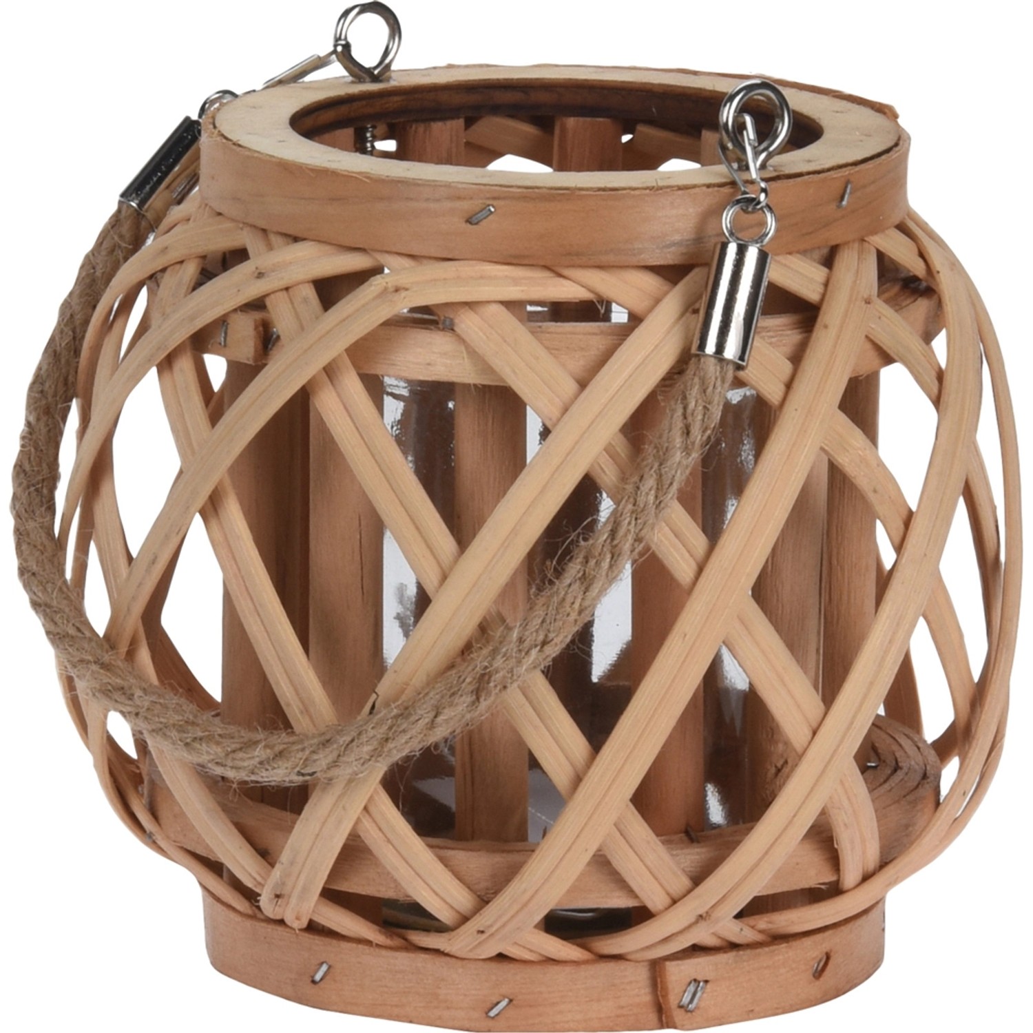 Lampion DESERT NATURAL z wkładem szklanym 15 cm x 14 cm