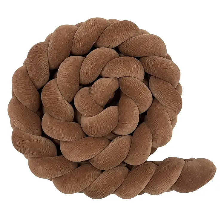 Ochraniacz warkocz welur Czekoladowy LU - 360 cm