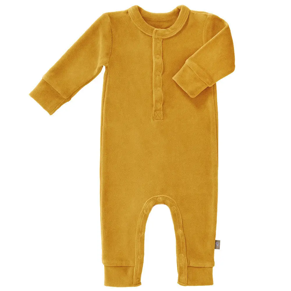 Rampers welurowy Mimosa yellow Fresk - 0-3 miesiące