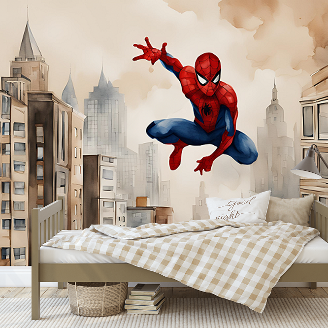 Fototapeta dla dzieci Spiderman City - 600