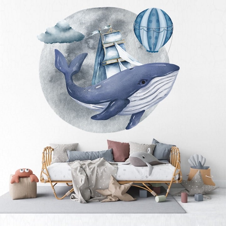 Naklejka ścienna koło Ocean 140 cm