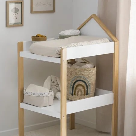 Drewniany przewijak house white 75x117cm DB