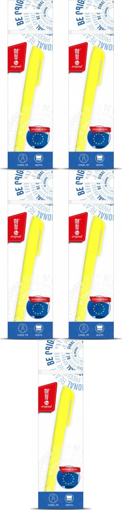 5x Zakreślacz MemoBe, ścięta, 1 sztuka, mix kolorów