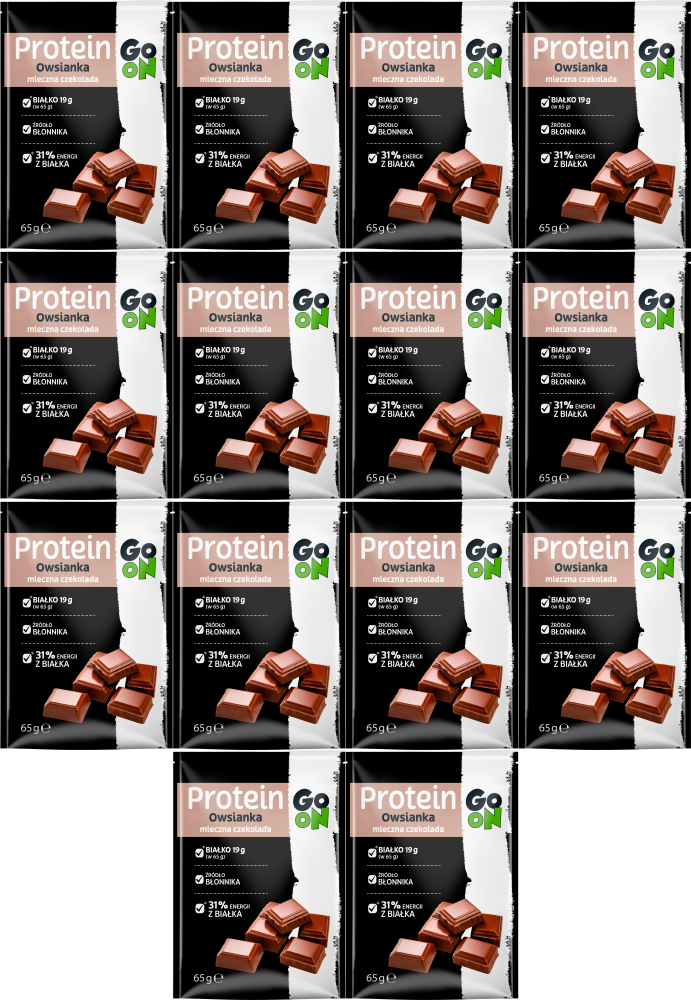 14x Owsianka proteinowa Sante Go On, z czekoladą, 65g