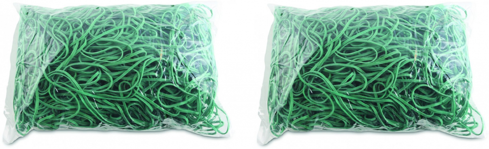 2x Gumki recepturki Office Products, 130mm, 1kg, zielony