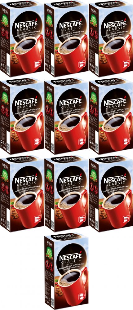 10x Kawa rozpuszczalna Nescafé Classic, 500g