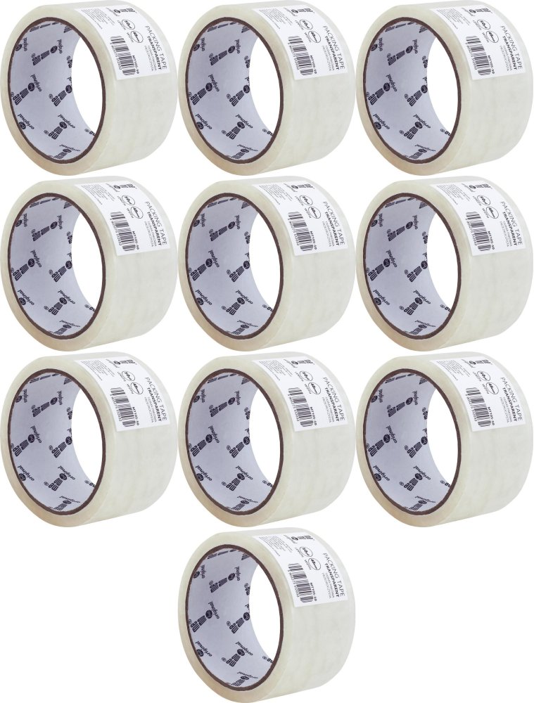 10x Taśma pakowa MemoBe, akryl, 48mmx50yd, transparentny