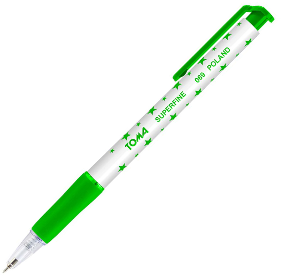 Długopis automatyczny Toma, Superfine 069, 0.5mm, zielony