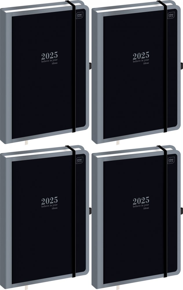 4x Kalendarz książkowy 2025, Interdruk, Mat+UV Classic, B5, tygodniowy, 192 strony