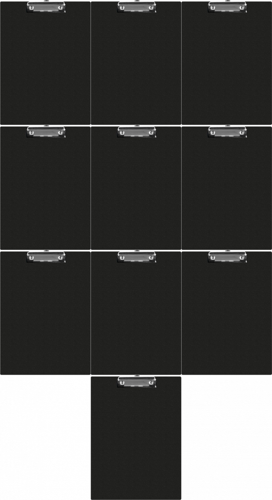10x Clipboard Q-connect, A4, czarny