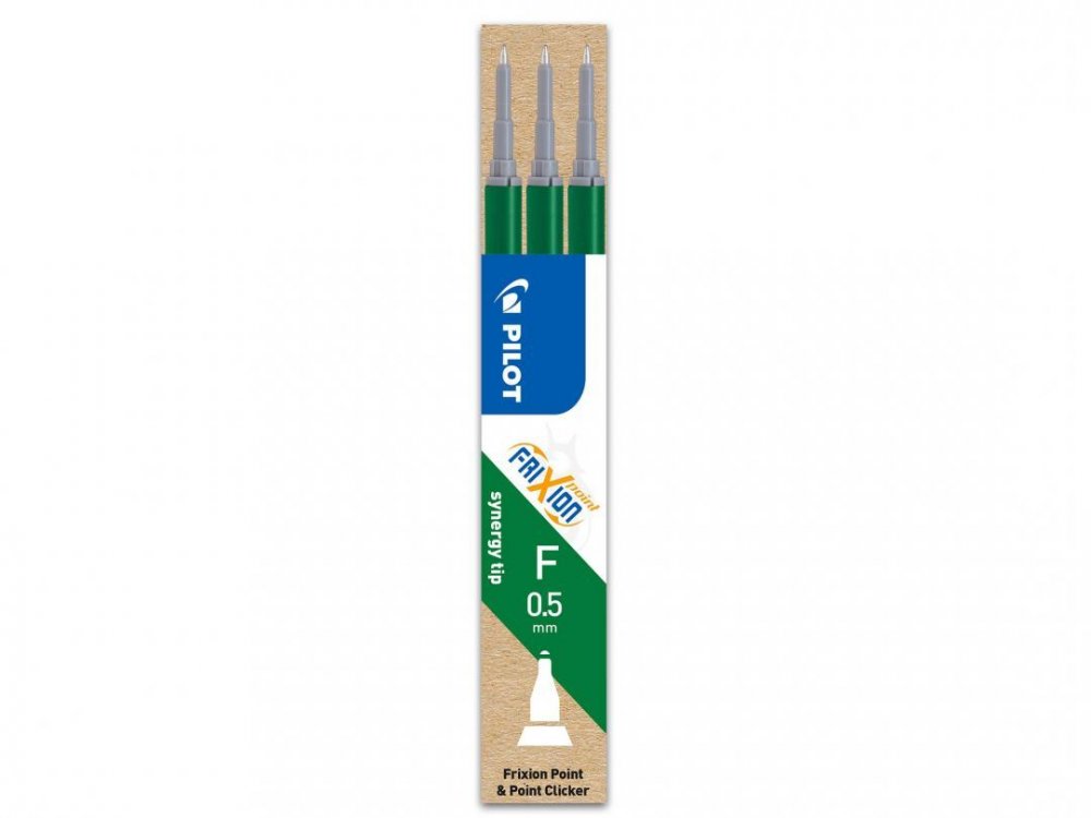 Wkład do cienkopisu wymazywalnego Pilot Frixion Point, 0.5mm, 3 sztuki, zielony