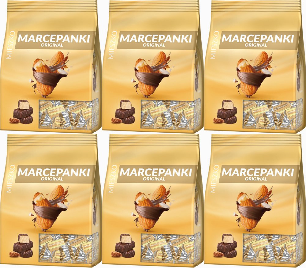 6x Cukierki Mieszko Marcepanki Original, migdałowy, 260g