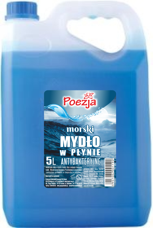 Mydło w płynie Poezja, antybakteryjne, morski, zapas, 5l