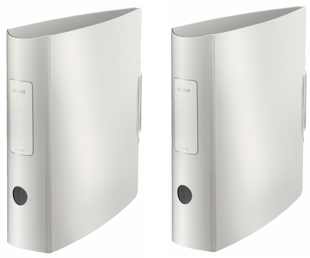2x Segregator A4 Leitz 180° Active Style, 82mm, do 500 kartek, biały