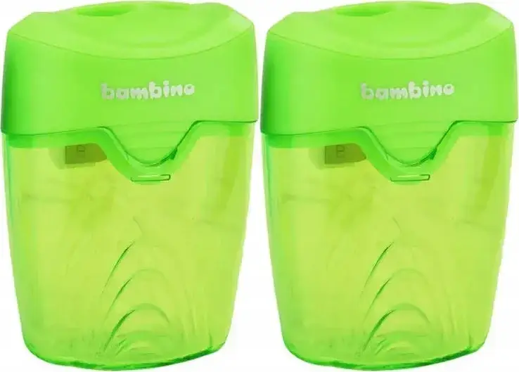 2x Temperówka Bambino, z pojemnikiem, 2 otwory, 18 sztuka, mix kolorów