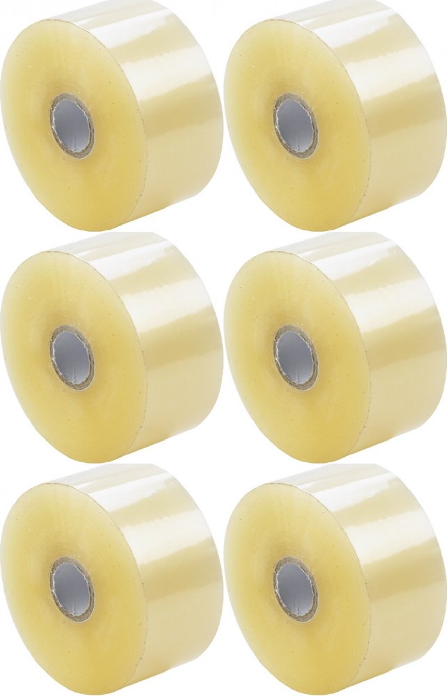 6x Taśma pakowa Dalpo, Premium Tape, kauczuk, 48mmx135m, transparentny