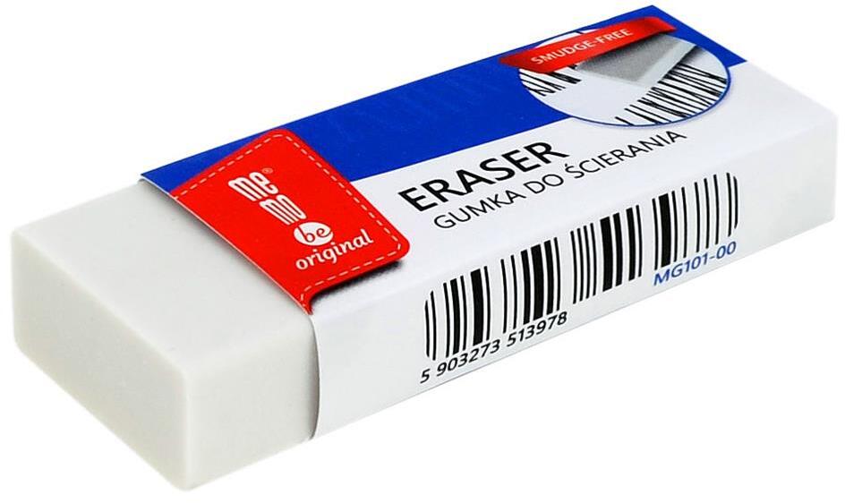 Gumka ołówkowa MemoBe biurowa, 58x21x11mm, biały