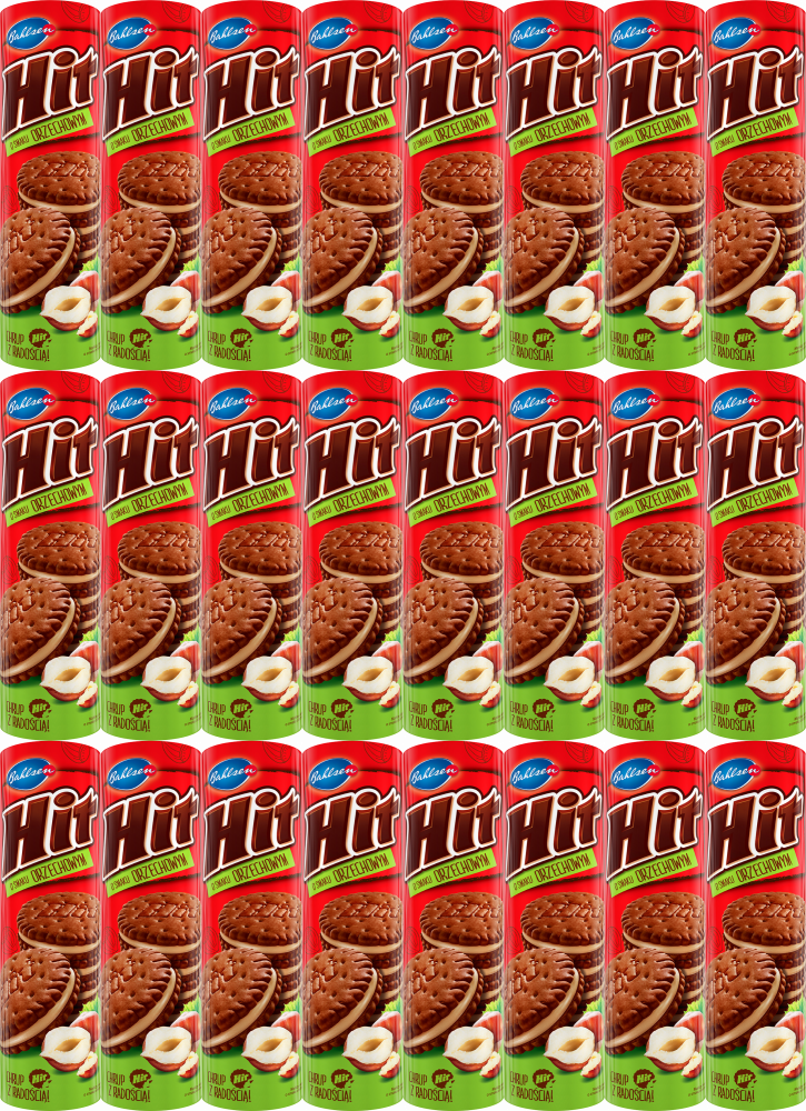 24x Ciastka Hit, orzechowy, 220g