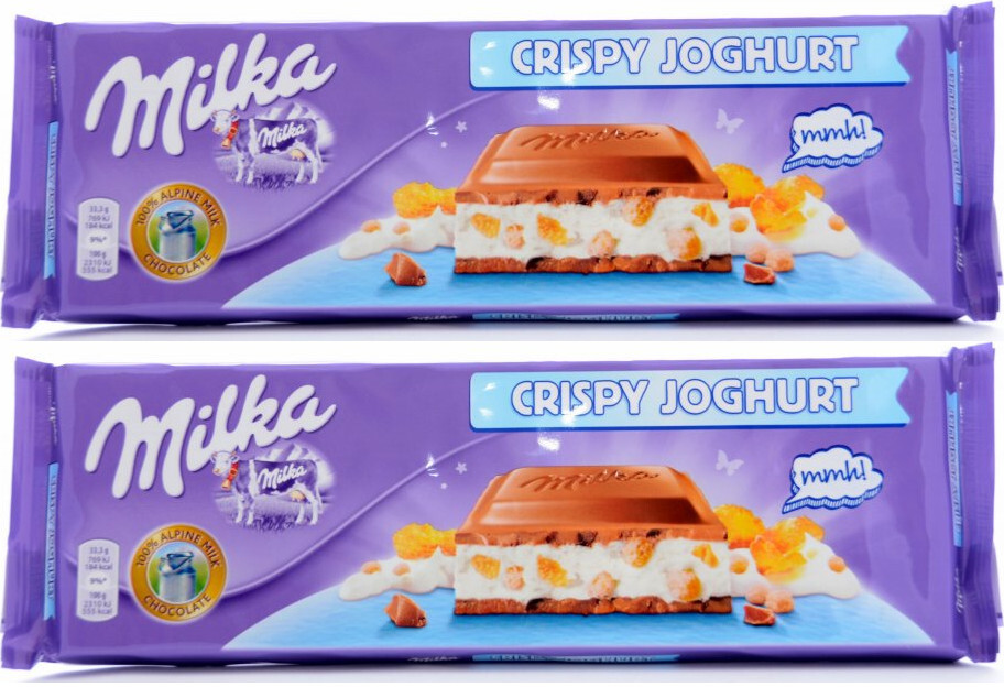 2x Czekolada Milka, Crispy Joghurt, 300g