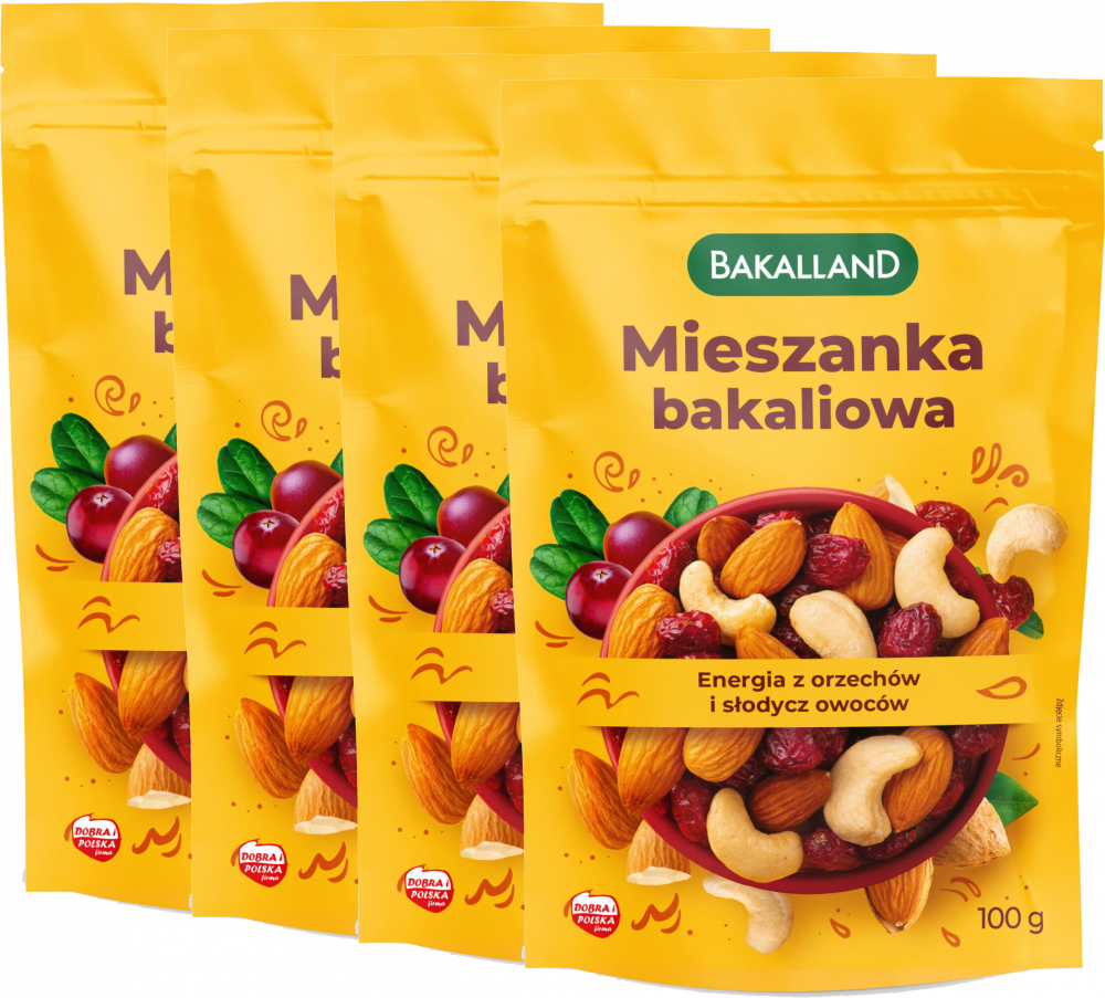 4x Mieszanka bakaliowa Bakalland, 100g