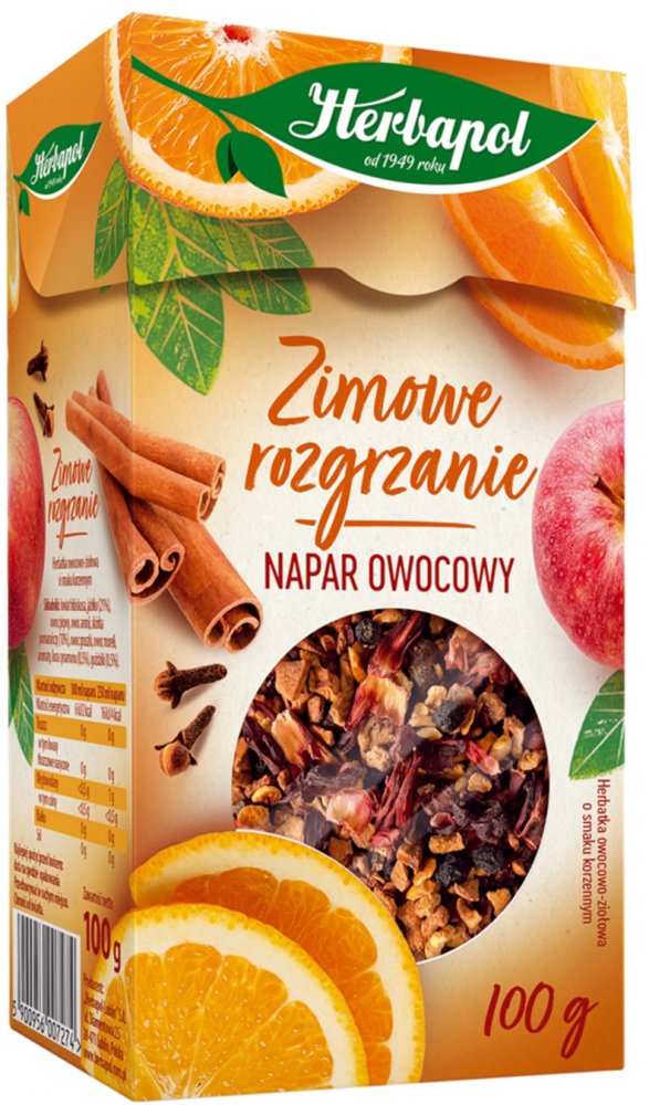 Herbatka owocowo-ziołowa Herbapol Napar Owocowy Zimowe Rozgrzanie, korzenny, 100g