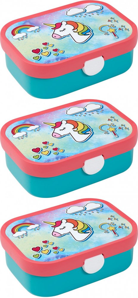 3x Lunchbox Mepal Campus, unicorn, 750ml, 18x13x6cm