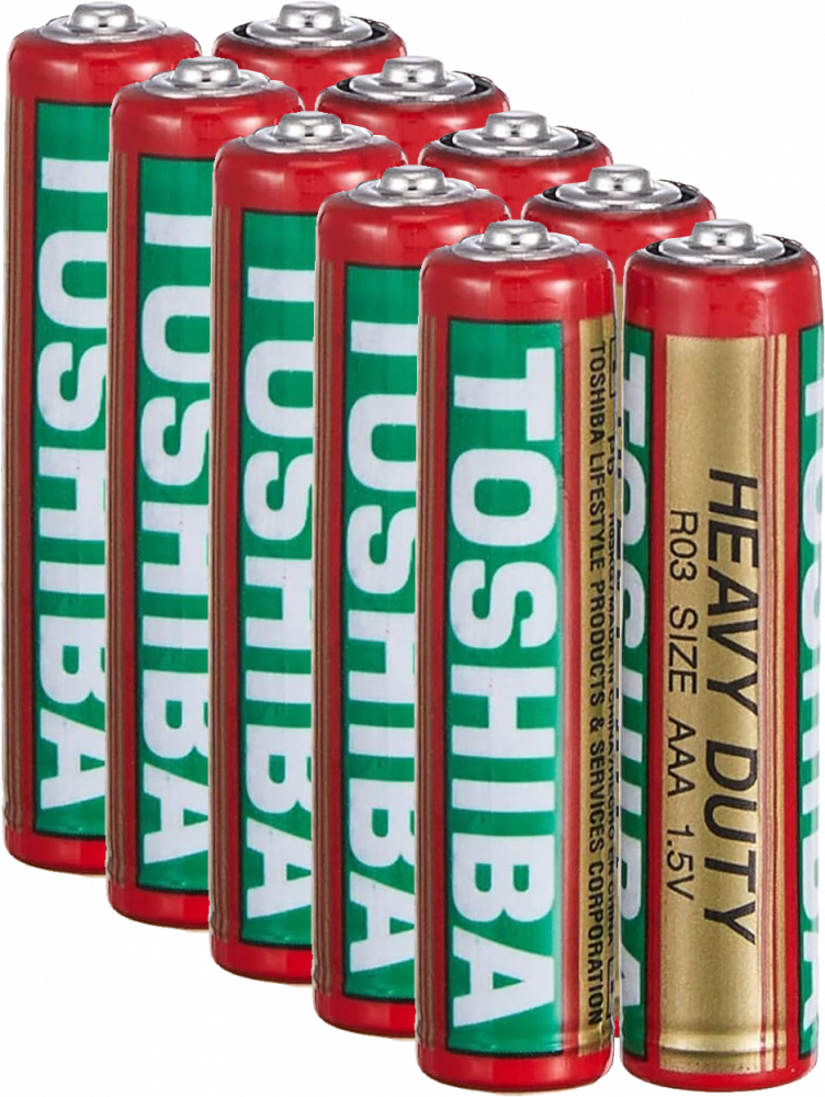 5x Bateria cynkowo-węglowa Toshiba Heavy Duty, AAA/LR3, 2 sztuki