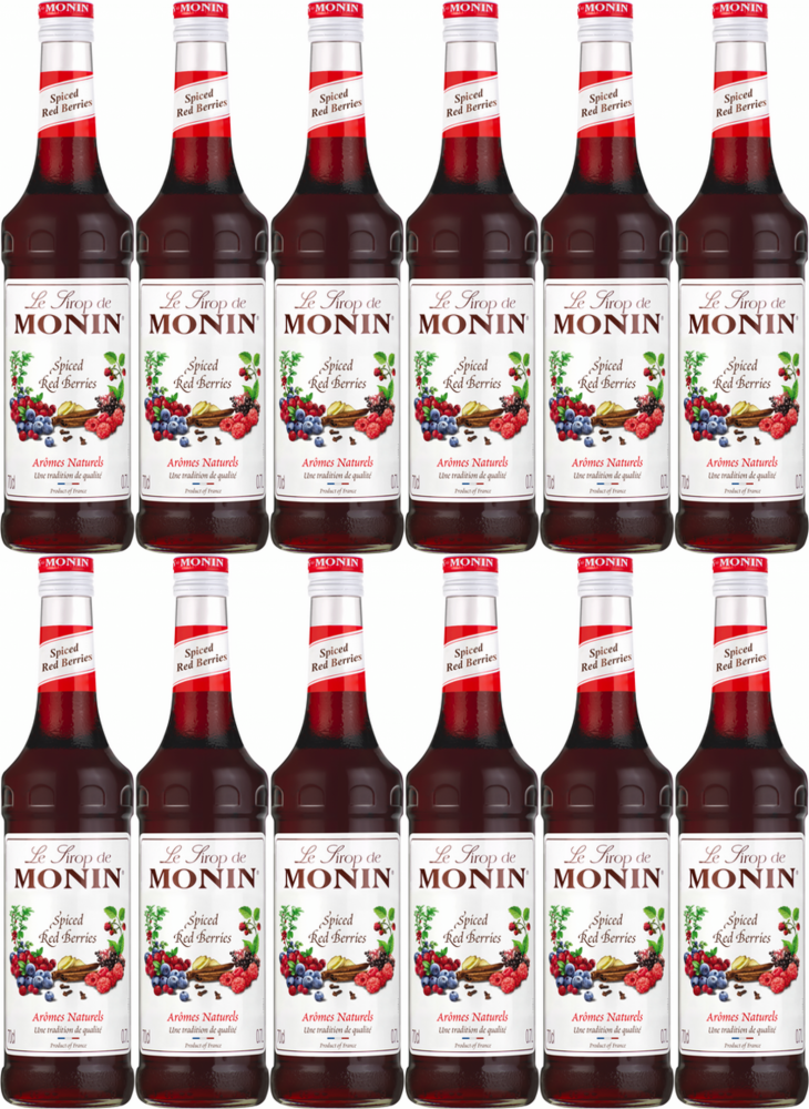 12x Syrop Monin Spiced Red Berries, owoce leśne o pikantne przyprawy, 700ml