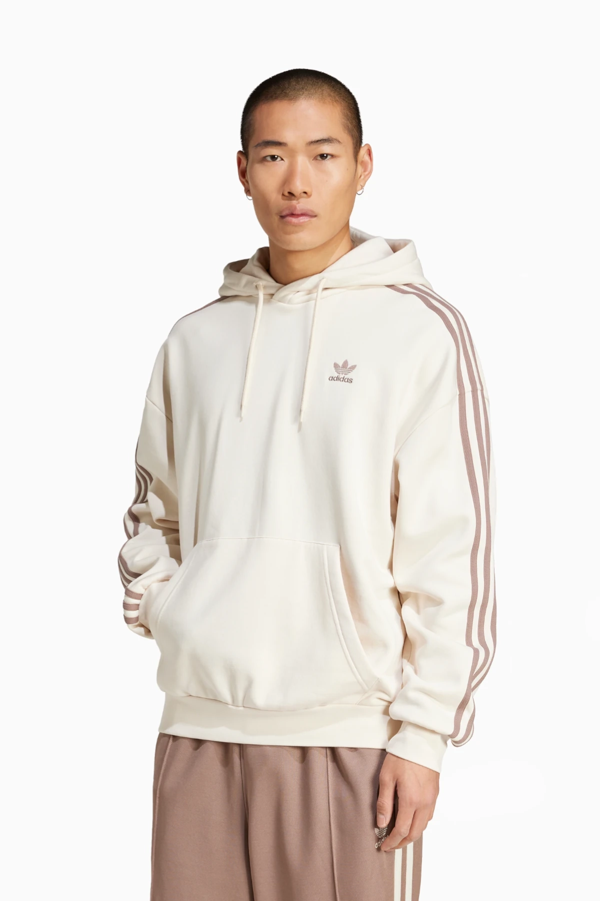 Bluza z kapturem adidas Adicolor Baggy Fit - Beżowy