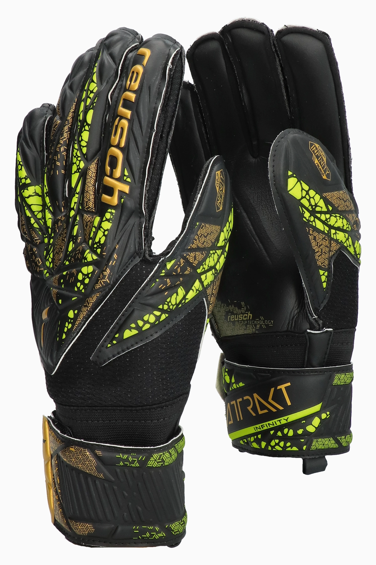 Rękawice Reusch Attrakt Infinity Finger Support - Czarny