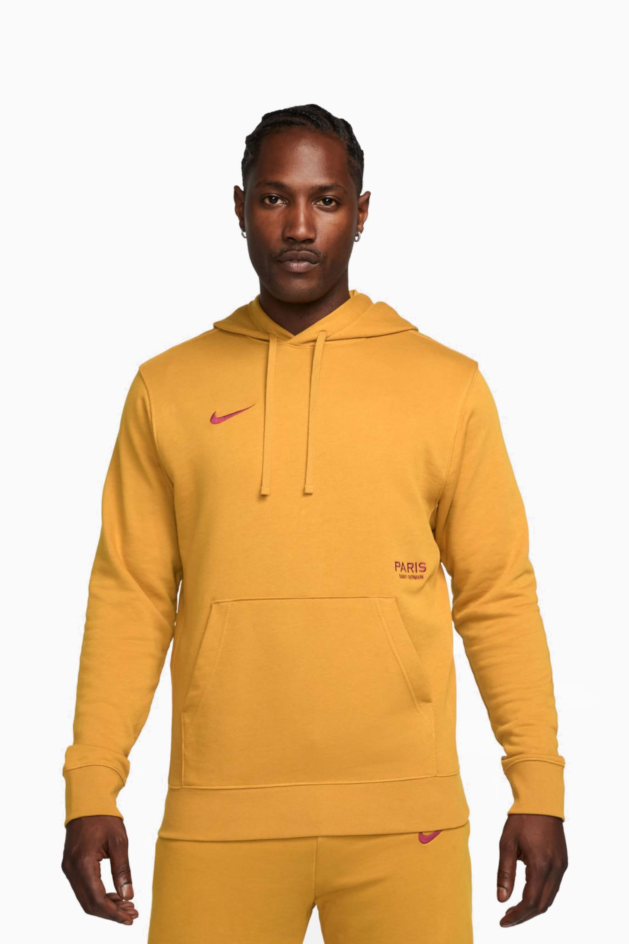 Bluza z kapturem Nike PSG 23/24 Club - Pomarańczowy