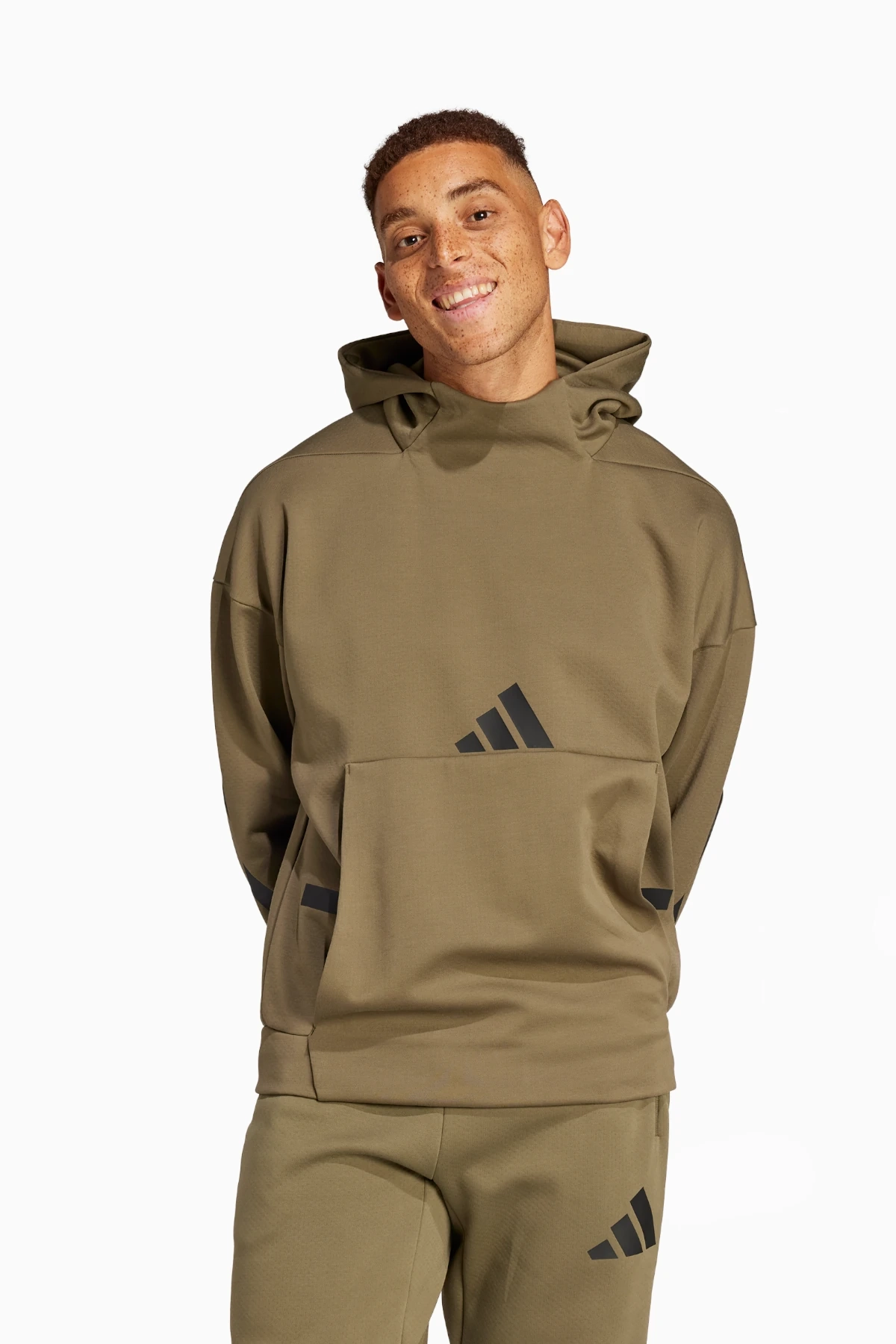 Bluza z kapturem adidas Z.N.E. - Brązowy
