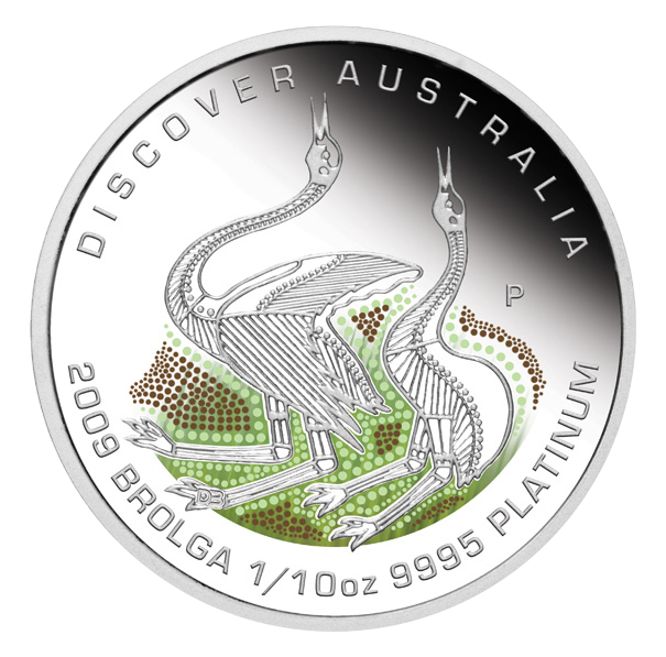 Platynowa moneta Odkryj Australię Brolga 1/10 uncji - wysyłka 24 h!