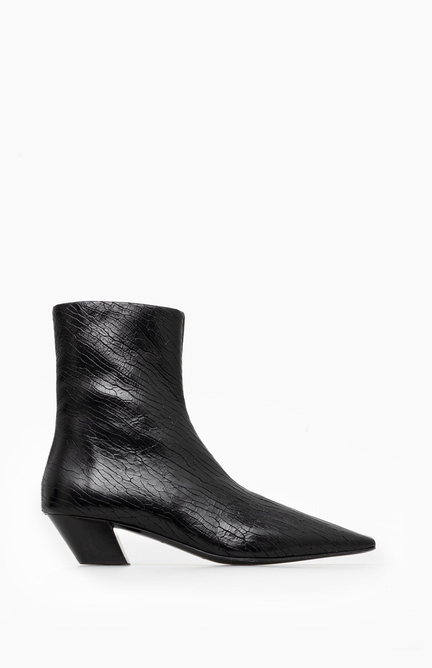 Skórzane botki damskie LANA SHARK BLACK 36 - Vanda Novak