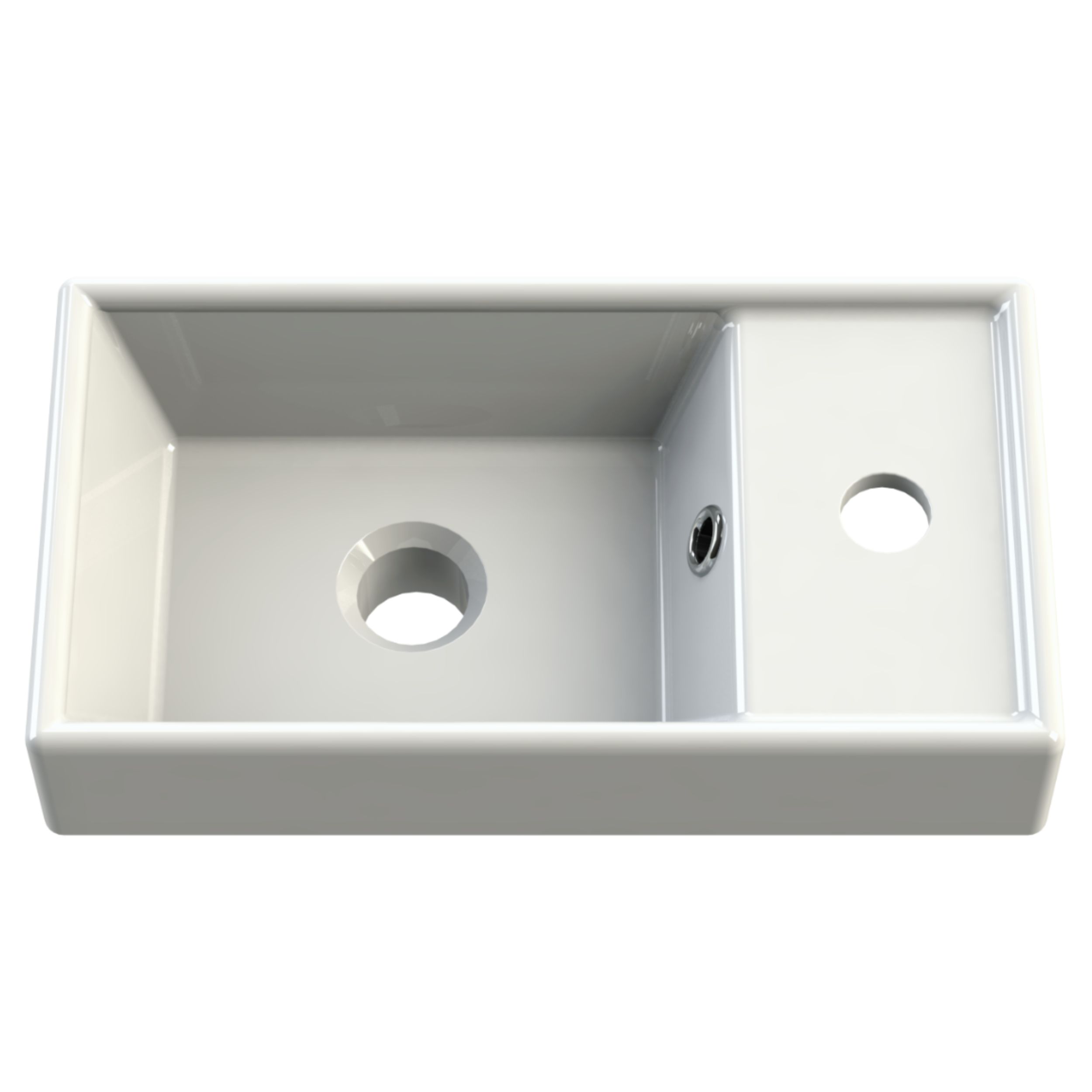 Strama Gizo umywalka 40x22 cm meblowa biały połysk 99.03.040