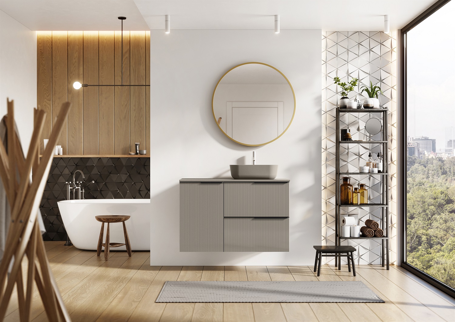 Elita Soho szafka 40x45,3x63,5 cm boczna wisząca fume matt RE080402047020