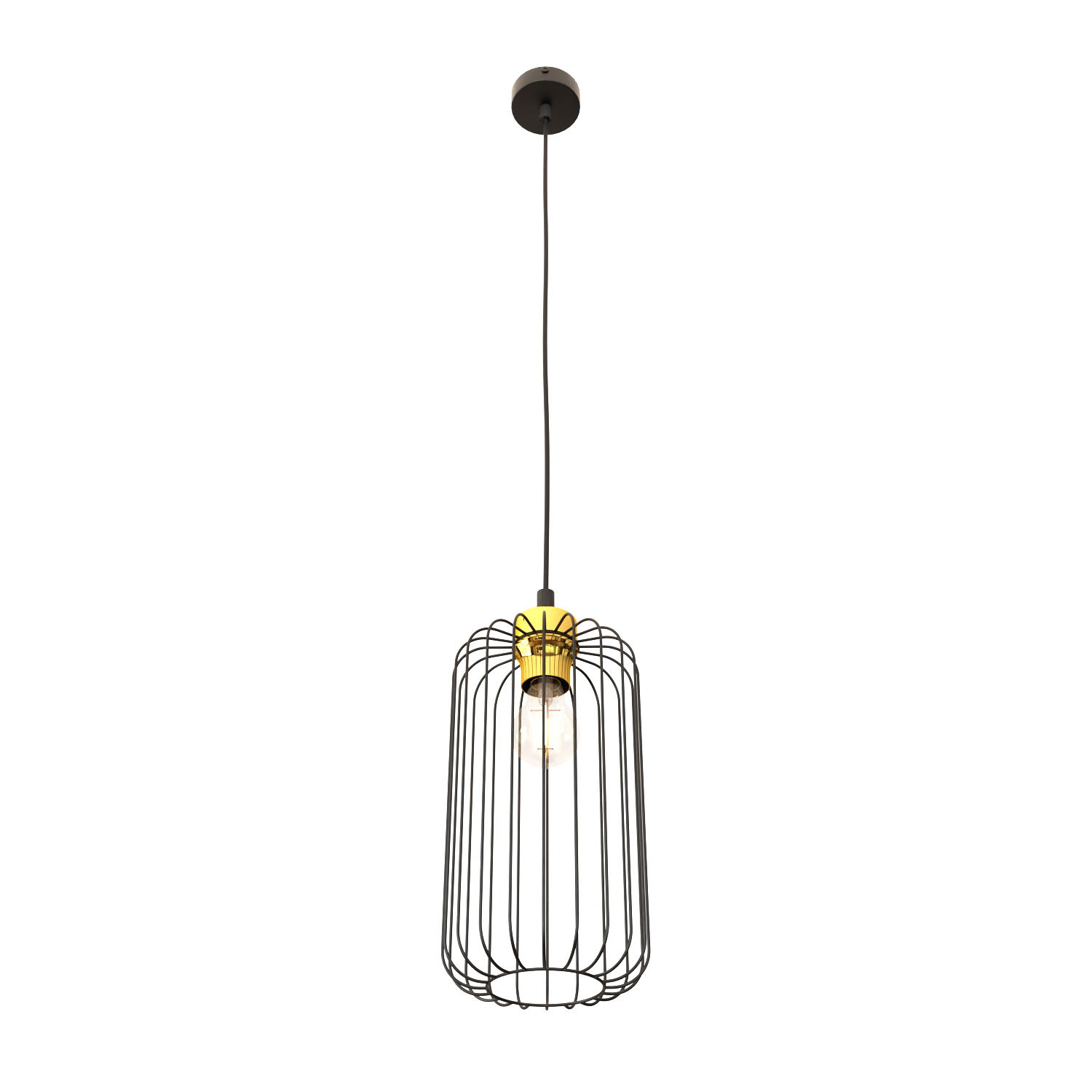 Emibig Vander lampa wisząca 1x15 W czarna-złota 13641