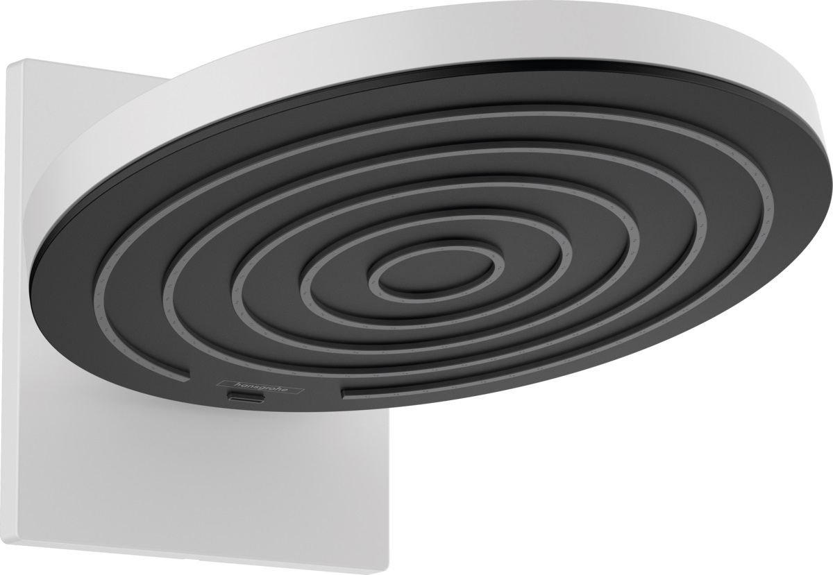 Hansgrohe Pulsify deszczownica 26 cm okrągła EcoSmart z przyłączem ściennym biały mat 24151700 - Wysyłka w 24h